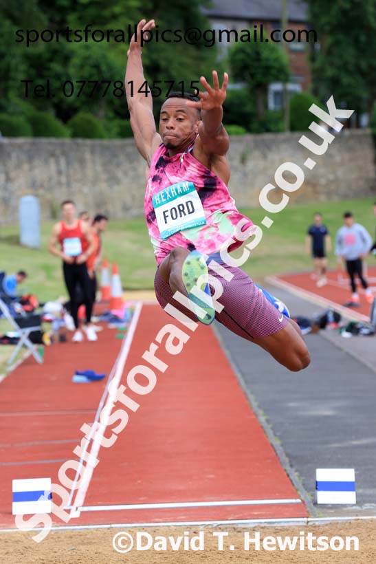 Decathlon Long Jump, 2024 EAP International Combined events, Hewcham, Northumberland.  Photo: David T. Hewitson/Sports for All Pics